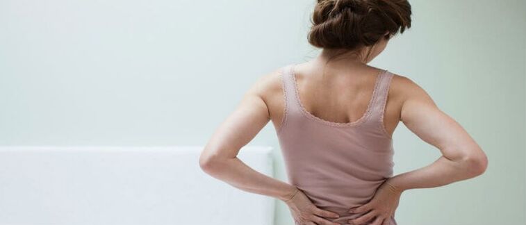 Spine osteochondrosis in a woman