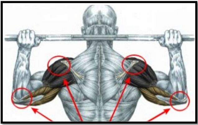 The load on the shoulder and elbow muscles is one of the causes of shoulder joint arthrosis