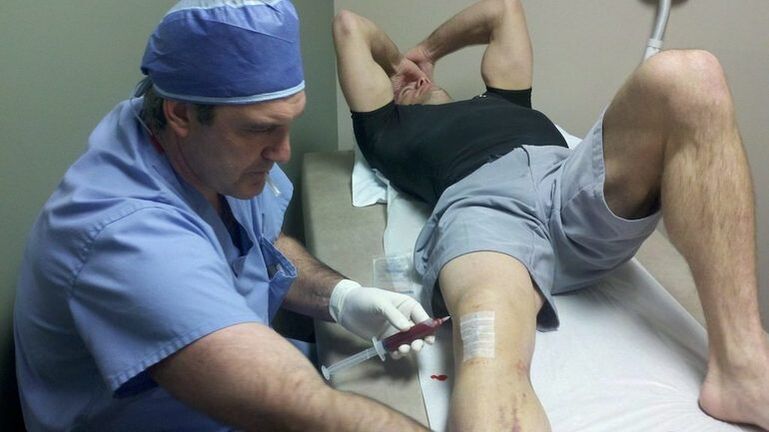 Treatment of knee joint arthrosis